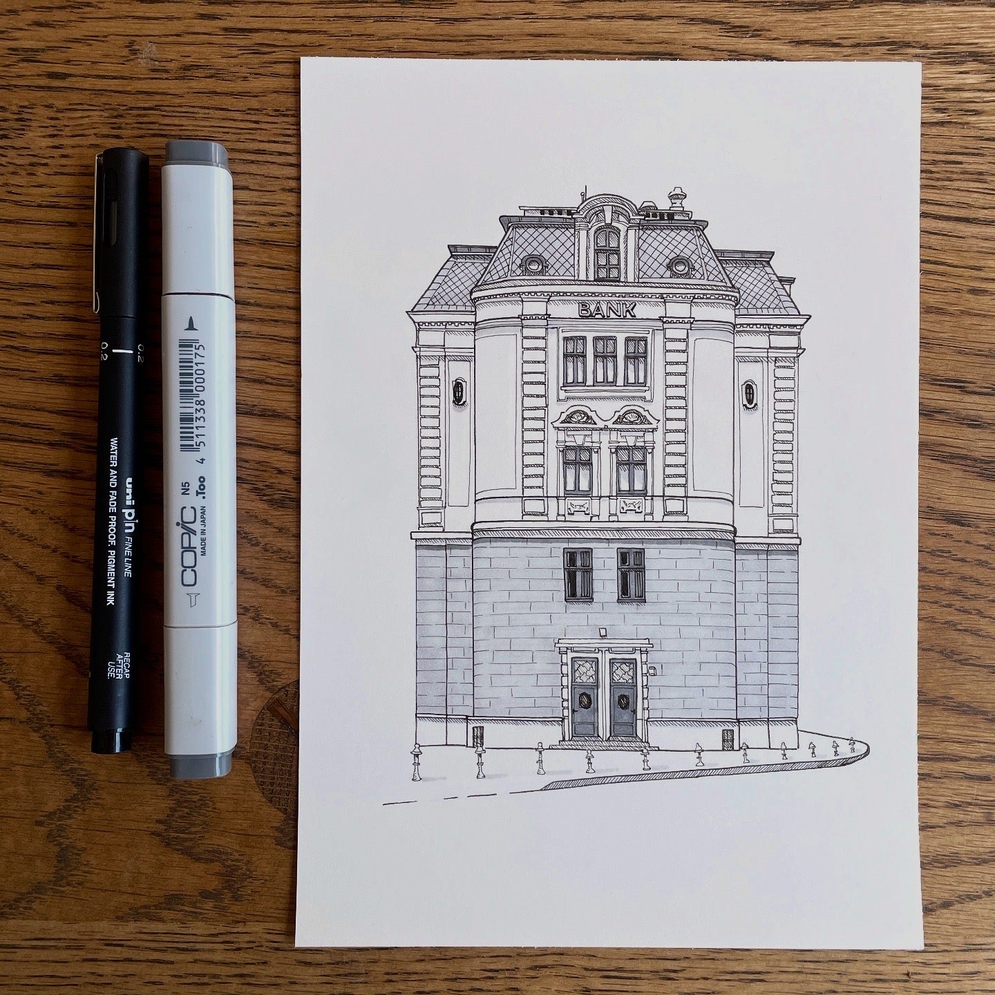 The Bank - Original Illustration