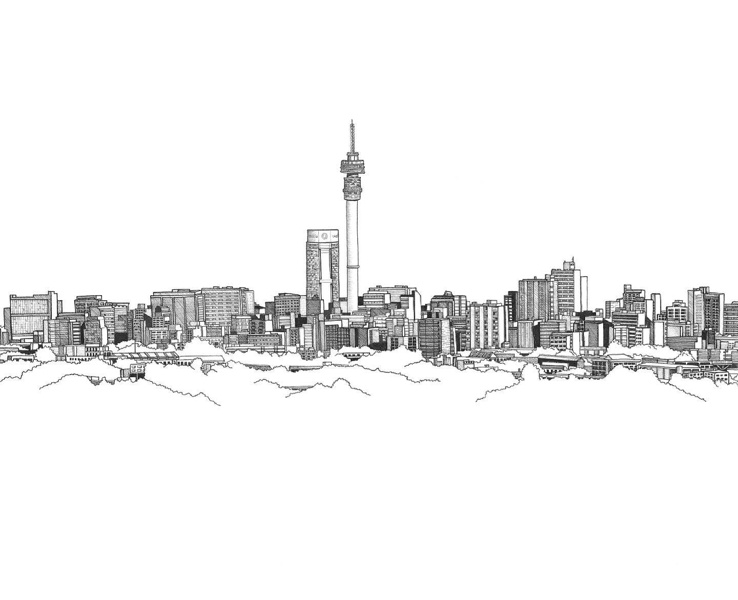 Johannesburg Skyline - Limited Edition Print