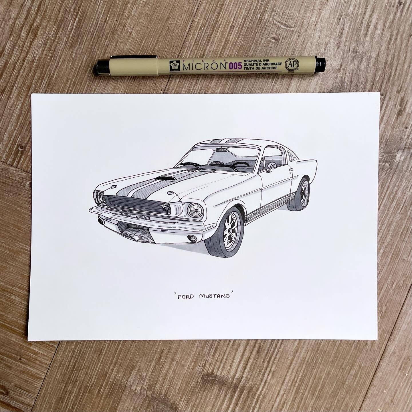 Ford Mustang - Original Illustration