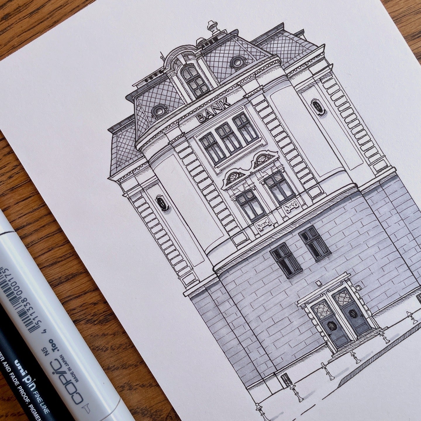 The Bank - Original Illustration
