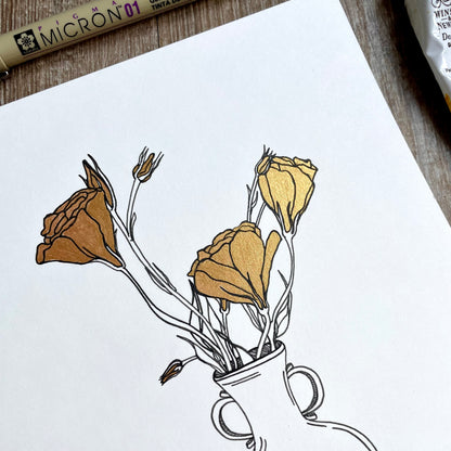 Lisianthus - Original Illustration